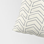 Navy Blue and White Chevron Geometric Pattern Pillow Sham Gallery Image 4