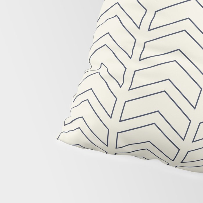Navy Blue and White Chevron Geometric Pattern Pillow Sham Gallery Image 4
