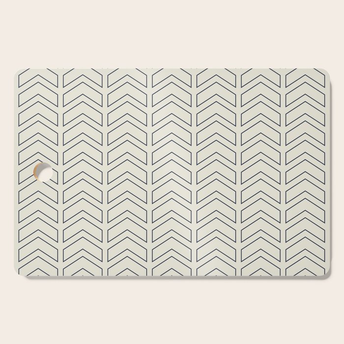Navy Blue and White Chevron Geometric Pattern Cutting Board Gallery Image 1