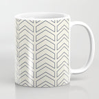 Navy Blue and White Chevron Geometric Pattern Coffee Mug Gallery Image 1