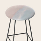 Soothing Seas III - Soft Pink Blue Sunrise Horizon Ocean for Nursery Abstract Coastal Painting Art Stool Gallery Image 2