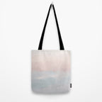 Soothing Seas III - Soft Pink Blue Sunrise Horizon Ocean for Nursery Abstract Coastal Painting Art Tote Bag Gallery Image 2