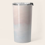 Soothing Seas III - Soft Pink Blue Sunrise Horizon Ocean for Nursery Abstract Coastal Painting Art Travel Mug Gallery Image 2