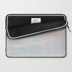 Soothing Seas III - Soft Pink Blue Sunrise Horizon Ocean for Nursery Abstract Coastal Painting Art Laptop Sleeve Gallery Image 2