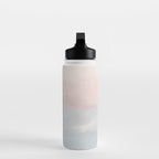 Soothing Seas III - Soft Pink Blue Sunrise Horizon Ocean for Nursery Abstract Coastal Painting Art Water Bottle Gallery Image 3