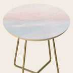 Soothing Seas III - Soft Pink Blue Sunrise Horizon Ocean for Nursery Abstract Coastal Painting Art Side Table Gallery Image 2