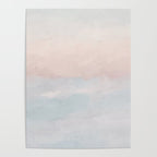 Soothing Seas III - Soft Pink Blue Sunrise Horizon Ocean for Nursery Abstract Coastal Painting Art Poster Gallery Image 4