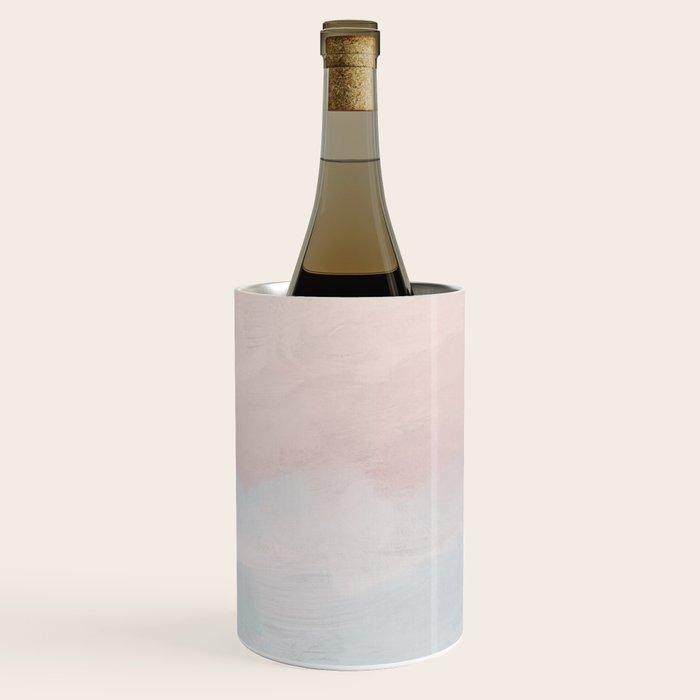 Soothing Seas III - Soft Pink Blue Sunrise Horizon Ocean for Nursery Abstract Coastal Painting Art Wine Chiller Gallery Image 3