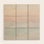 Soothing Seas III - Soft Pink Blue Sunrise Horizon Ocean for Nursery Abstract Coastal Painting Art Wood Wall Art Gallery Image 1