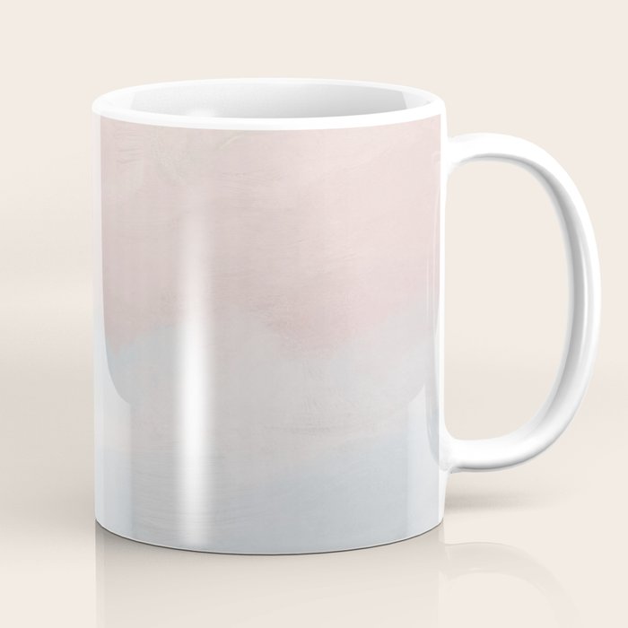 Soothing Seas III - Soft Pink Blue Sunrise Horizon Ocean for Nursery Abstract Coastal Painting Art Coffee Mug Gallery Image 1