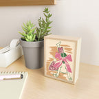 Girl With A Pink Bow Mini Art Print Gallery Image 2