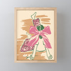 Girl With A Pink Bow Mini Art Print Gallery Image 1