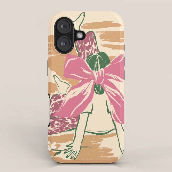 Girl With A Pink Bow iPhone Case Gallery Image 1