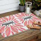 Black Jaguar - Red Leaf Palette Outdoor Rug Gallery Image 2