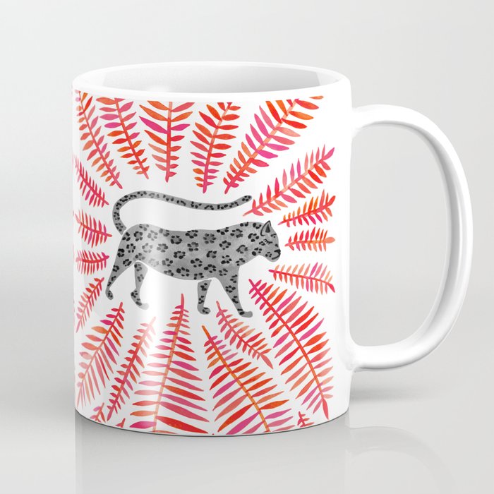 Black Jaguar - Red Leaf Palette Coffee Mug Gallery Image 1