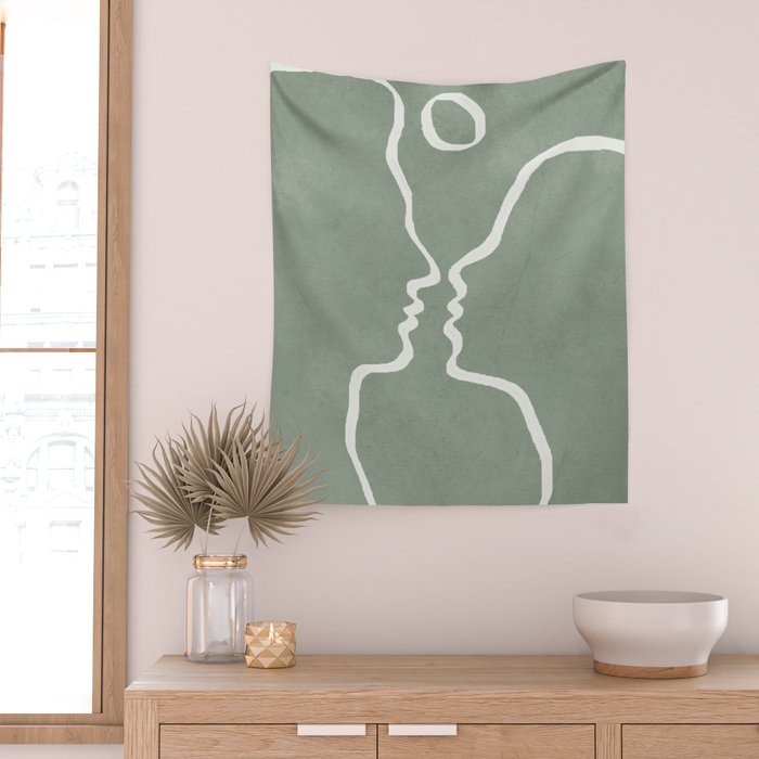 Abstract Couple Wall Tapestry Gallery Image 2