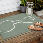Abstract Couple Outdoor Rug Gallery Image 2