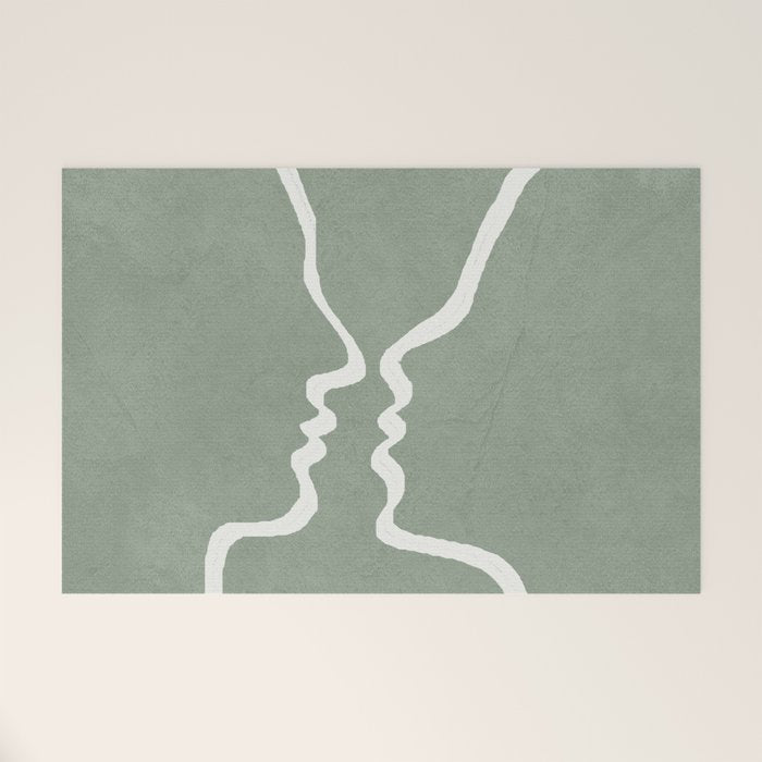 Abstract Couple Welcome Mat Gallery Image 1