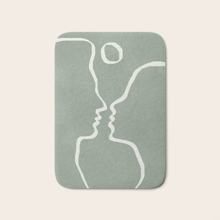 Abstract Couple Bath Mat Gallery Image 1