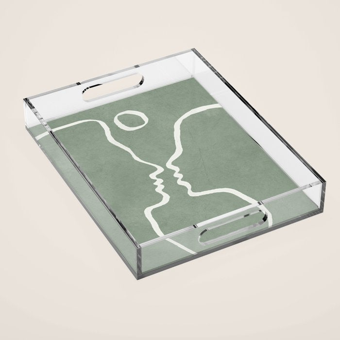 Abstract Couple Acrylic Tray Gallery Image 1