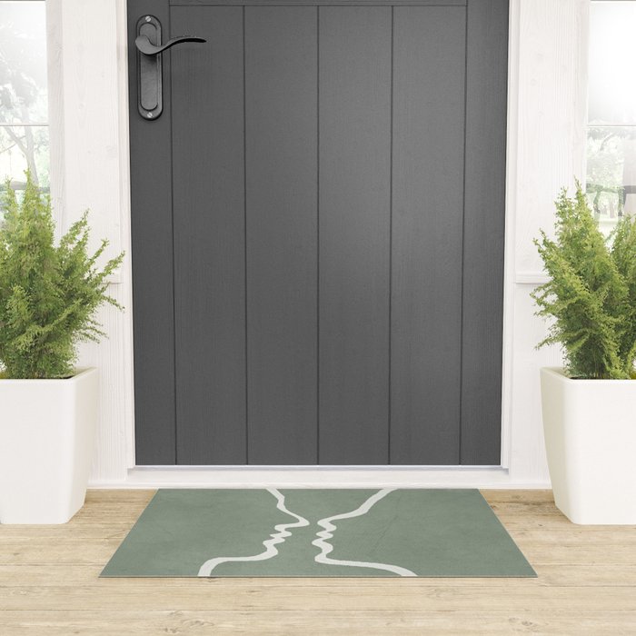 Abstract Couple Welcome Mat Gallery Image 3