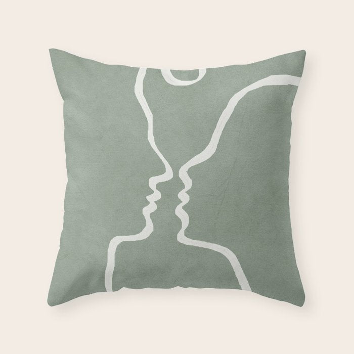Abstract Couple Throw Pillow Gallery Image 6