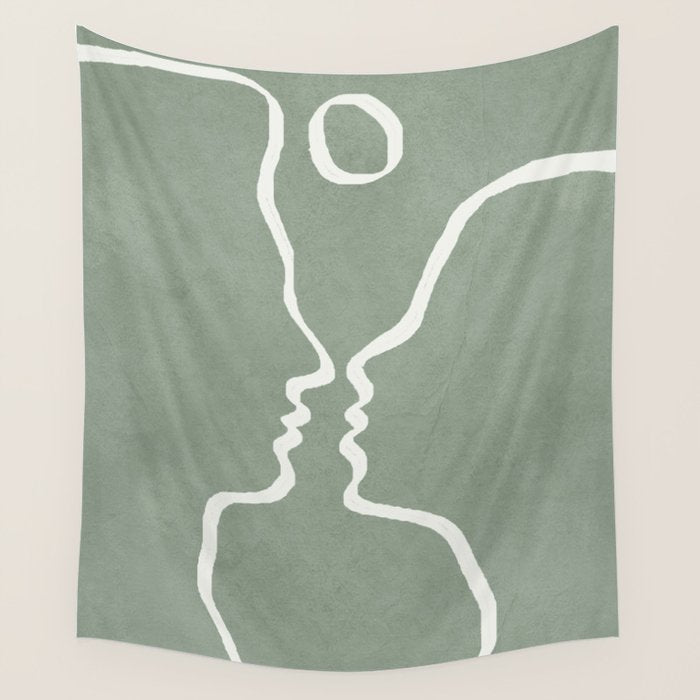Abstract Couple Wall Tapestry Gallery Image 4