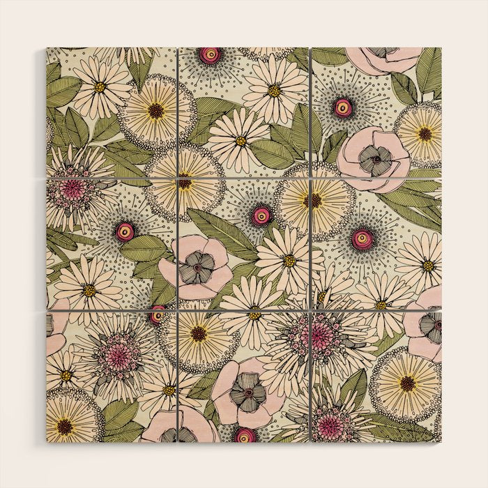 Australian garden chalk Wood Wall Art Gallery Image 1