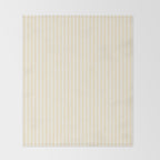 Classic Small Buttercup Yellow Pastel Butter French Mattress Ticking Double Stripes Throw Blanket Gallery Image 2
