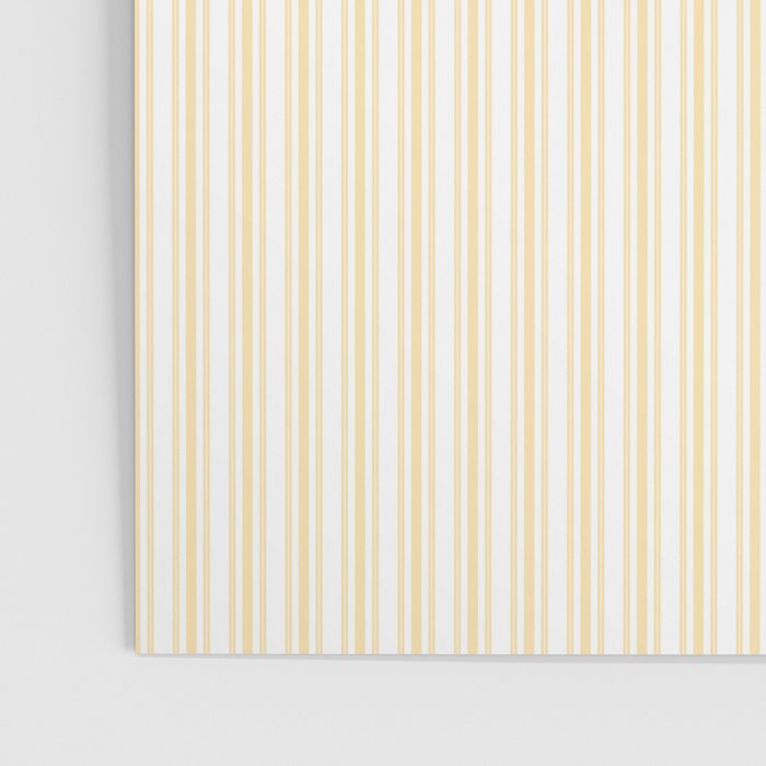 Classic Small Buttercup Yellow Pastel Butter French Mattress Ticking Double Stripes Poster Gallery Image 3