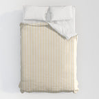 Classic Small Buttercup Yellow Pastel Butter French Mattress Ticking Double Stripes Duvet Cover Gallery Image 6