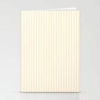 Classic Small Buttercup Yellow Pastel Butter French Mattress Ticking Double Stripes Stationery Card Gallery Image 2