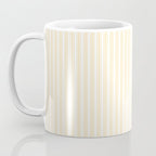 Classic Small Buttercup Yellow Pastel Butter French Mattress Ticking Double Stripes Coffee Mug Gallery Image 3