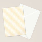 Classic Small Buttercup Yellow Pastel Butter French Mattress Ticking Double Stripes Stationery Card Gallery Image 2