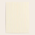 Classic Small Buttercup Yellow Pastel Butter French Mattress Ticking Double Stripes Poster Gallery Image 4