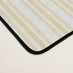 Classic Small Buttercup Yellow Pastel Butter French Mattress Ticking Double Stripes Desk Mat Gallery Image 4