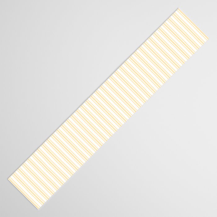 Classic Small Buttercup Yellow Pastel Butter French Mattress Ticking Double Stripes Table Runner Gallery Image 3