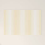 Classic Small Buttercup Yellow Pastel Butter French Mattress Ticking Double Stripes Welcome Mat Gallery Image 1