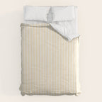 Classic Small Buttercup Yellow Pastel Butter French Mattress Ticking Double Stripes Comforter Gallery Image 6