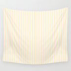 Classic Small Buttercup Yellow Pastel Butter French Mattress Ticking Double Stripes Wall Tapestry Gallery Image 4