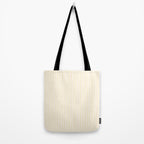 Classic Small Buttercup Yellow Pastel Butter French Mattress Ticking Double Stripes Tote Bag Gallery Image 2