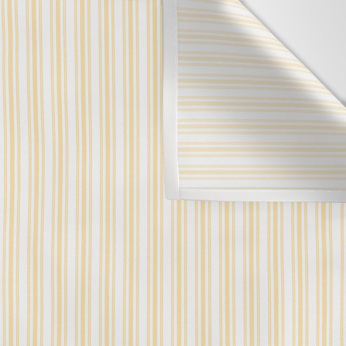 Classic Small Buttercup Yellow Pastel Butter French Mattress Ticking Double Stripes Wall Tapestry Gallery Image 3