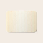 Classic Small Buttercup Yellow Pastel Butter French Mattress Ticking Double Stripes Bath Mat Gallery Image 1