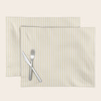 Classic Small Buttercup Yellow Pastel Butter French Mattress Ticking Double Stripes Placemat Gallery Image 1