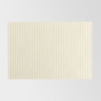 Classic Small Buttercup Yellow Pastel Butter French Mattress Ticking Double Stripes Rug Gallery Image 2