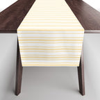 Classic Small Buttercup Yellow Pastel Butter French Mattress Ticking Double Stripes Table Runner Gallery Image 1