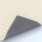 Classic Small Buttercup Yellow Pastel Butter French Mattress Ticking Double Stripes Rug Gallery Image 4