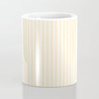 Classic Small Buttercup Yellow Pastel Butter French Mattress Ticking Double Stripes Coffee Mug Gallery Image 4