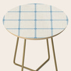 Woven Cross Check Cream x Seaside Blue Side Table Gallery Image 2