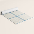 Woven Cross Check Cream x Seaside Blue Yoga Mat Gallery Image 2